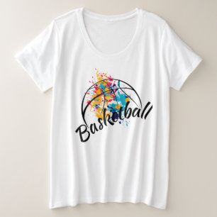 Camiseta Basquete de Aquarela