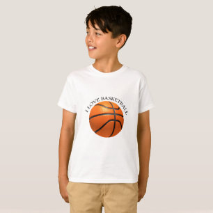 Camiseta Basquete de couro preto e laranja personalizado