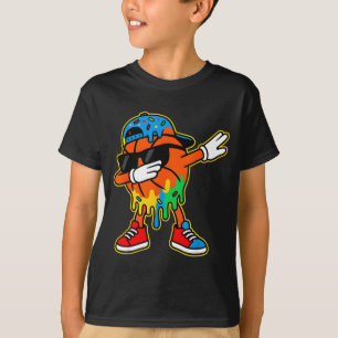 Camiseta Basquete de Dabbing Sorvete Gotejamento Meninos Ba