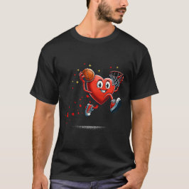Camiseta Basquete de Dia dos Namorados com Enterrada de Cor