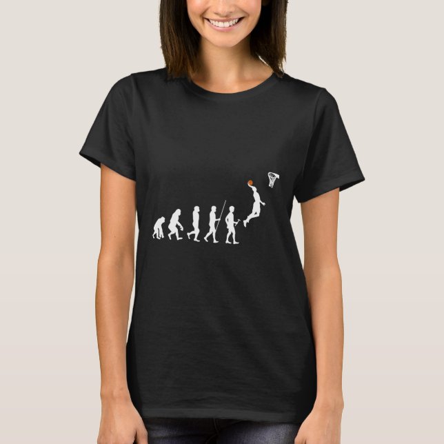 Camiseta Basquete de Evolução Humana (Frente)