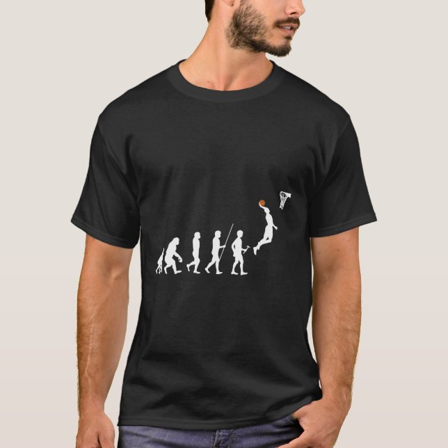 Camiseta Basquete de Evolução Humana (Frente)