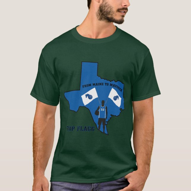 Camiseta Basquete de Maine para Maverick Flagg (Frente)