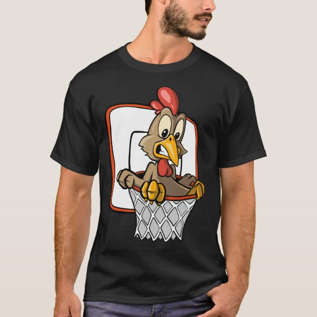 Camiseta Basquete de Mergulho de Frango (Frente)