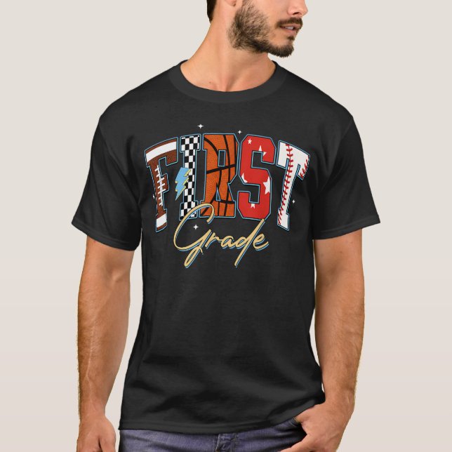 Camiseta Basquete de Primeiro Grau de Volta às Aulas de Bei (Frente)