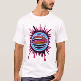 Camiseta Basquete Drip Neon Gráficos de Basquete