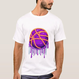 Camiseta Basquete Drip Neon Gráficos de Basquete