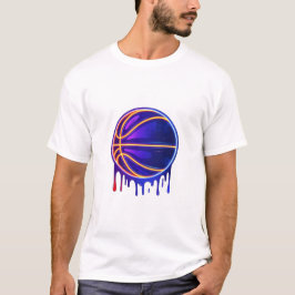Camiseta Basquete Drip Neon Gráficos de Basquete
