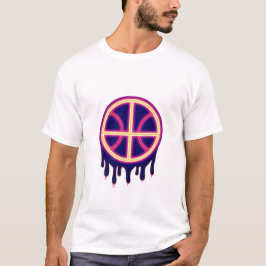 Camiseta Basquete Drip Neon Gráficos de Basquete