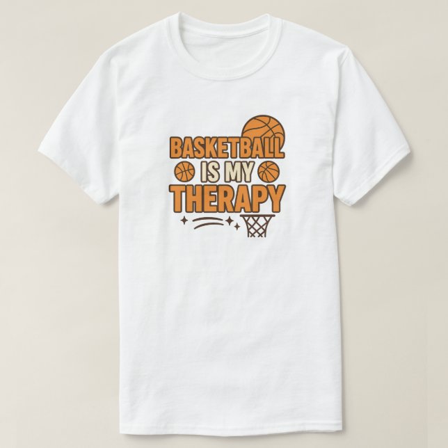 Camiseta Basquete é minha terapia (Frente do Design)