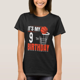 Camiseta Basquete - É o meu Nascimento de 9 Anos