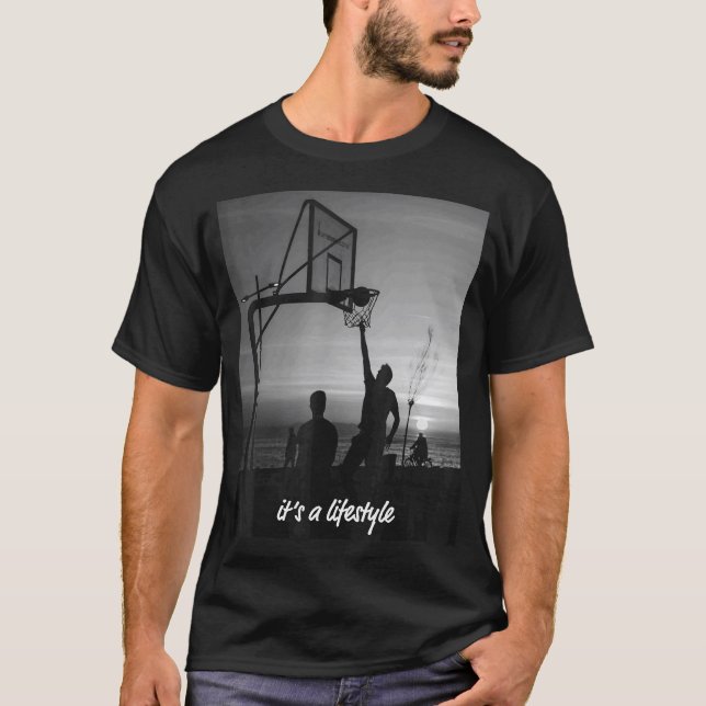Camiseta Basquete é um presente de Estilo de Vida (Frente)