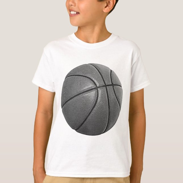 Camiseta Basquete em Escala de Cinza (Frente)