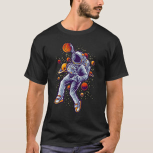 Camiseta Basquete Espaço Enterrada de Astronauta