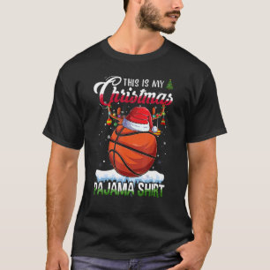 Camiseta Basquete Esporte Xmas Este É O Meu Pajama De Natal