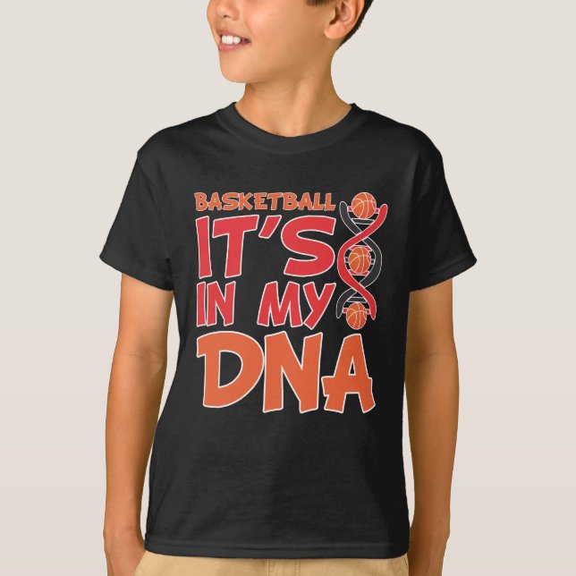 Camiseta Basquete Está na Equipe do Treinador do DNA (Frente)
