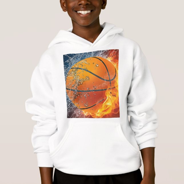 Camiseta Basquete flamejante (Frente)
