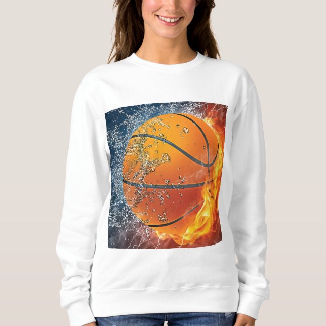 Camiseta Basquete flamejante (Frente)