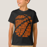 Basquete - Garota B-ball Typografia Tee