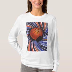 Camiseta Basquete Grunge Retro Abstrato Esportes Urbanos