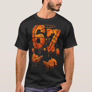 Camiseta Basquete infantil 67 seis sete meme de aniversário