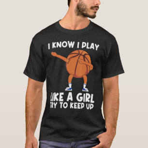 Camiseta Basquete Legal Para Garotas Crianças Bola Dabbing