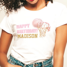 Camiseta Basquete Luxury Girl Birthday