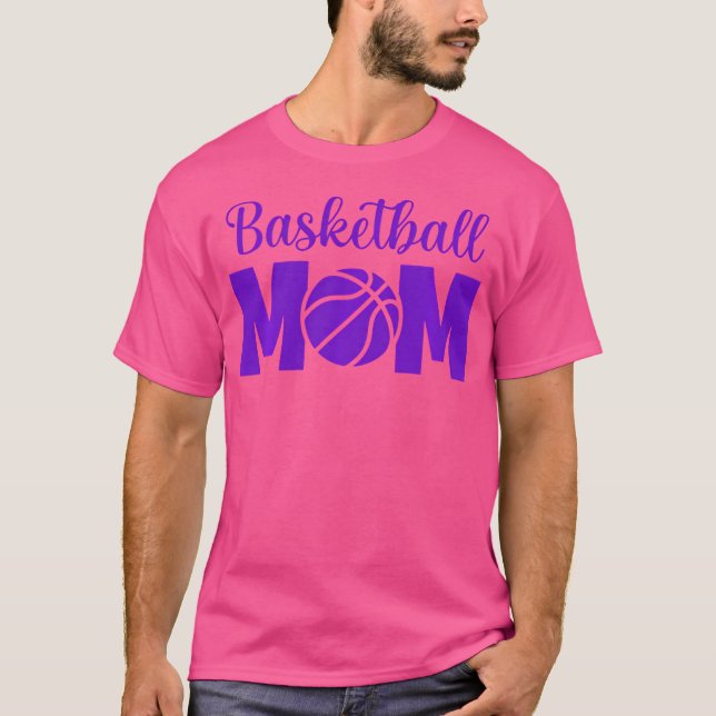 Camiseta Basquete Mãe Bolsa de Esportes Roxo (Frente)