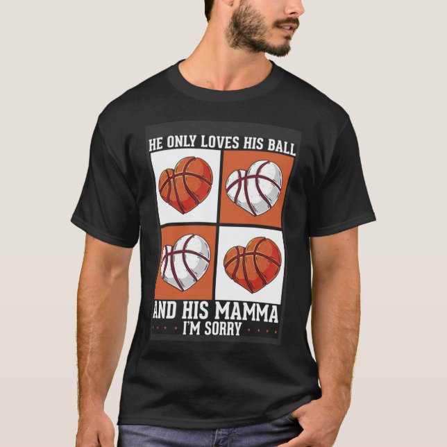Camiseta Basquete Mãe Dia de as mães Basquete (Frente)