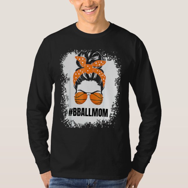 Camiseta Basquete Mãe Mensagem Arma Orgulhosa Mama Bball Ba (Frente)