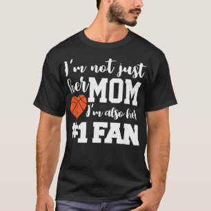 Camiseta Basquete Mãe Número Um Ventilador de Basquete Mães
