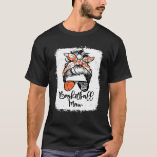 Camiseta Basquete Maw Vintage Leopard Messy Bun Bleached