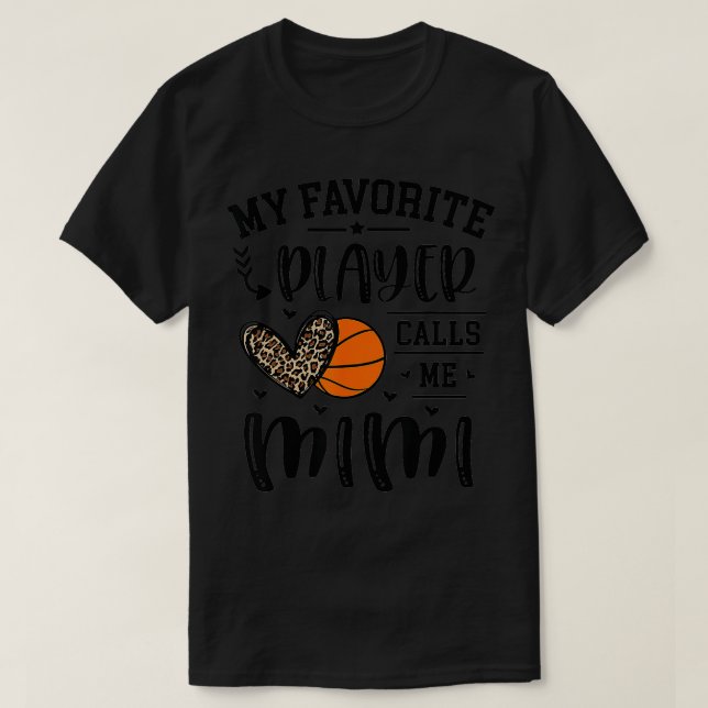 Camiseta Basquete Meu Jogador Favorito Me Chama Mimi Heart (Frente do Design)