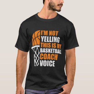 Camiseta Basquete Não Gritando Meu Treinador Engraçado De B