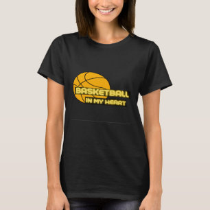 Camiseta Basquete No Meu Coração Engraçado S - Presente Par