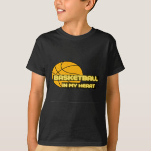 Camiseta Basquete No Meu Coração Engraçado S - Presente Par