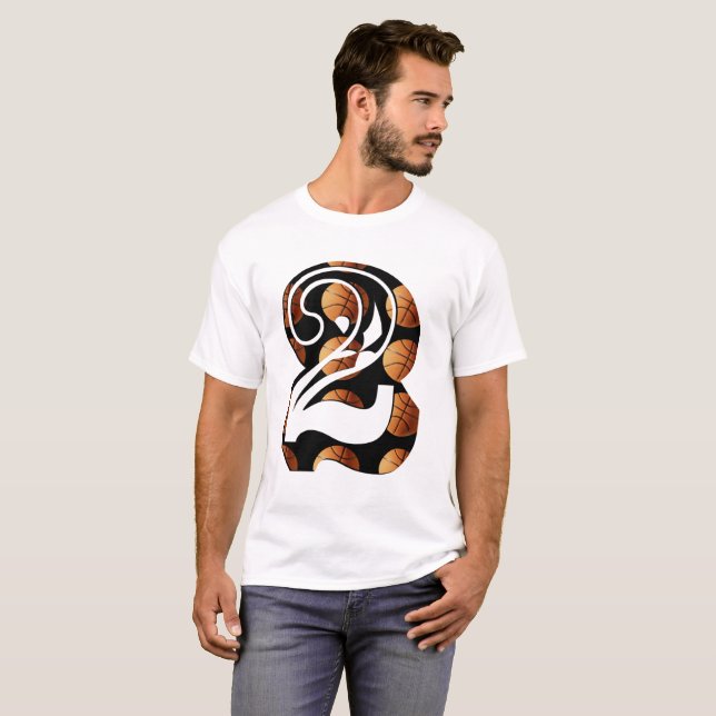 Camiseta Basquete Número Dois, Logotipo (Frente Completa)