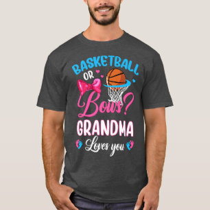 Camiseta Basquete ou Arco que a vovó ama a sua revelação de