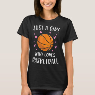 Camiseta Basquete Para Meninas Apenas Uma Menina Que Ama Ba