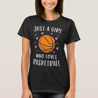 Camiseta Basquete Para Meninas Apenas Uma Menina Que Ama Ba