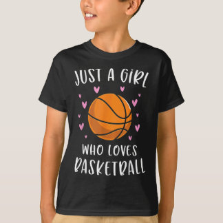 Camiseta Basquete Para Meninas Apenas Uma Menina Que Ama Ba