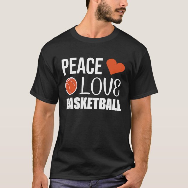 Camiseta Basquete Peace Love (Frente)