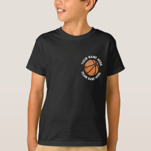 Camiseta Basquete Personalizado Adicione seu nome de volta 
