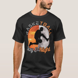 Camiseta Basquete Por Dia De Basquete No Quadro De Um Basqu