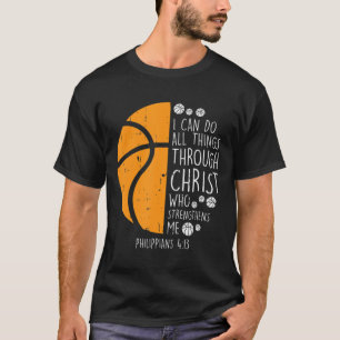 Camiseta Basquete Posso Fazer Coisas Bíblia Verso Deus Jesu
