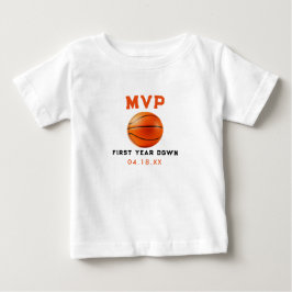 Camiseta Basquete Primeiro Ano Abaixo 1º Aniversário