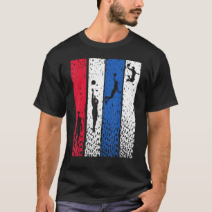 Camiseta Basquete Retro Vintage EUA Flag Red White P