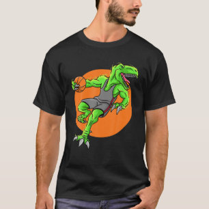 Camiseta Basquete-Rex Dinossauro Homens, Mulheres, Ki