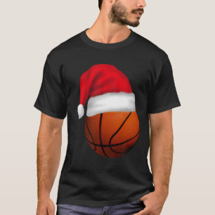 Camiseta Basquete Santa Hábito Engraçado Homens de Natal Mi