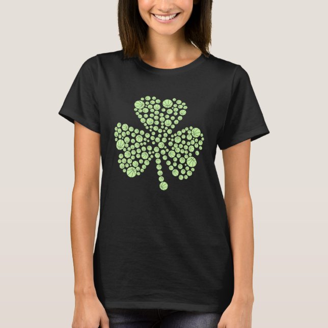 Camiseta Basquete Shamrock Lucky C Ruas irlandesas Dia de P (Frente)